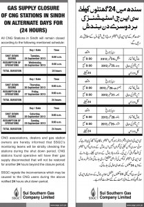 Gas Supply Closure of CNG Stations in Sindh