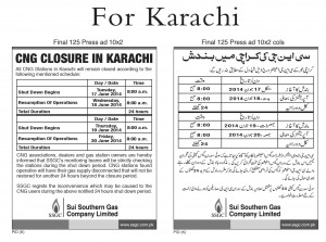 125 Shut Down CNG EU Karachi
